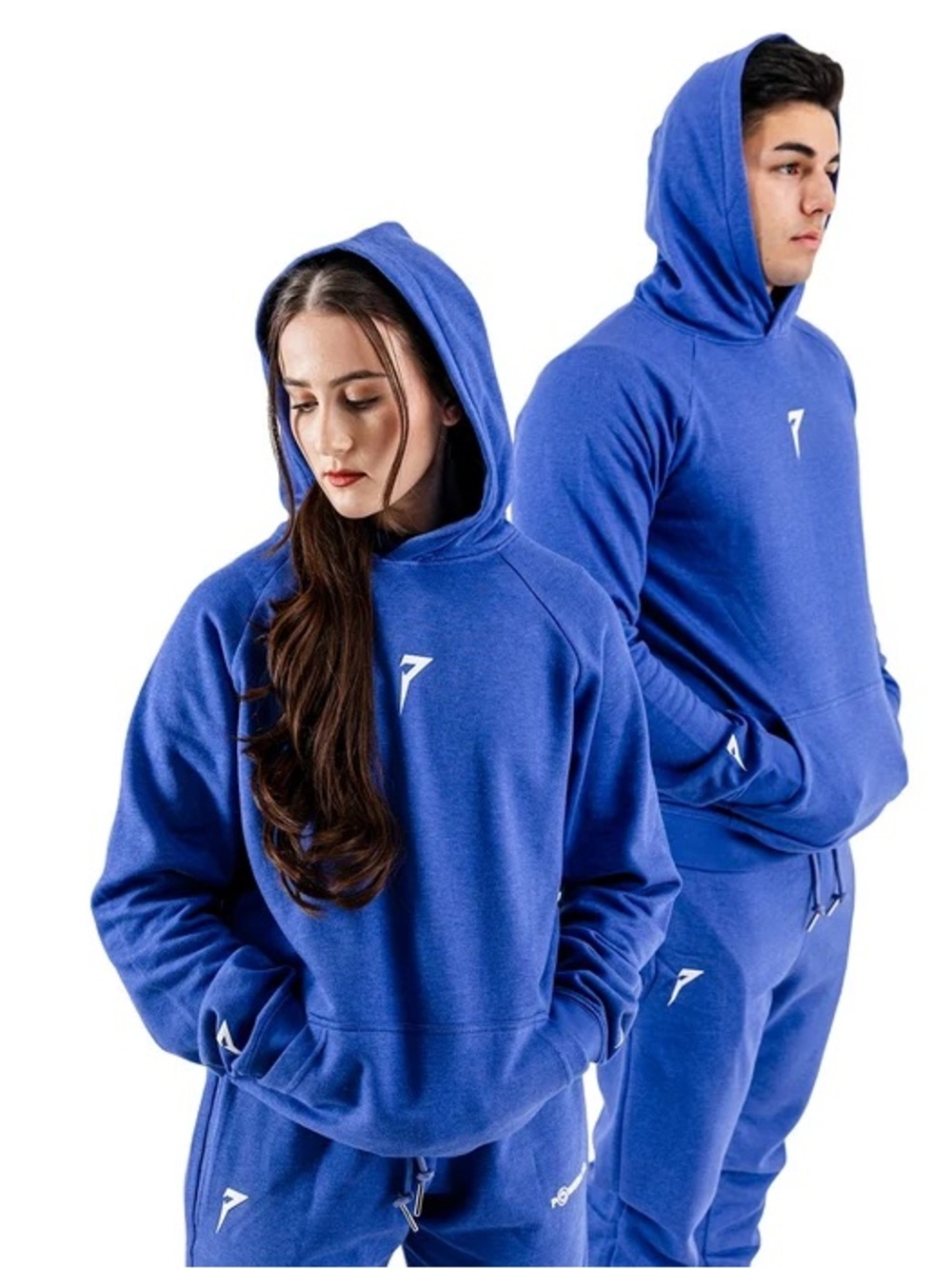 Men's Royal Blue Pullover Hoodie Sweatshirt - Athletic Fit